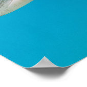 Poster Belle tortue de mer Baignade dans l'océan (Coin)