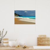 Poster Belle Turquoise Bleue Mer Tropicale Photographie (Cuisine)