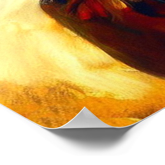 Poster Belle Valkyrie à cheval (Coin)