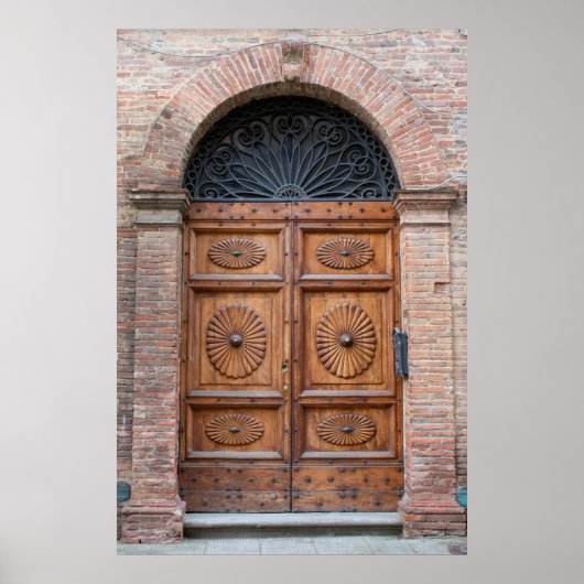 Poster Belle vieille porte en Toscane, Italie (Devant)