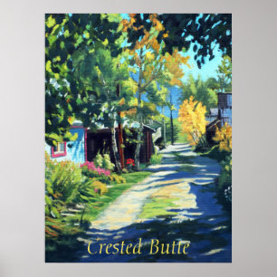Poster Belle voie de campagne à Crested Butte Colorado