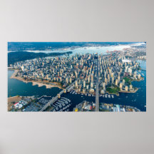 Belle vue aérienne de Vancouver