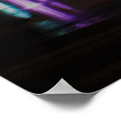 Poster Belle vue nocturne Kiev Ukraine (Coin)