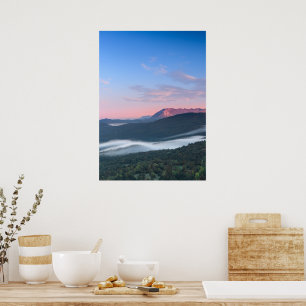 Poster Belle vue sur le lever de soleil sur Nanos depuis
