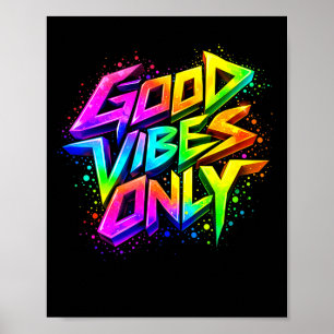 Poster Belles citations d'illustration de graffiti positi