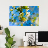 Poster Belles fleurs de cerisiers (Bureau à domicile)