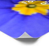 Poster Belles fleurs de jardin bleu. La prière du Seigneu (Coin)