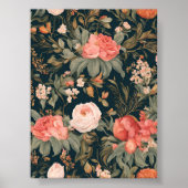 Poster Belles fleurs de rose florales (Devant)