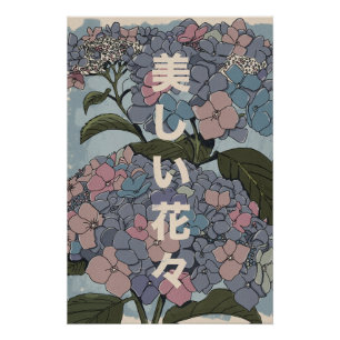 Poster Belles fleurs japonaises