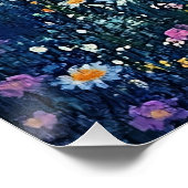 Poster Belles fleurs sauvages et fée.  (Coin)