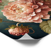 Poster Belles fleurs vintage (Coin)