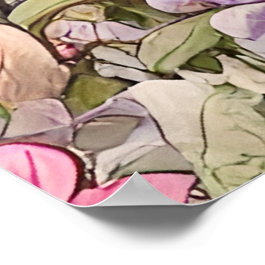 Poster Belles fleurs Vintages (Coin)