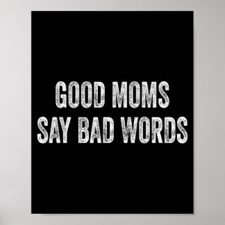 Poster Belles mamans disent des gros mots citation drôle 
