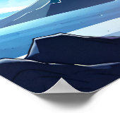 Poster Belles Montagnes Lune (Coin)