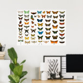 Poster Belles papillons (Bureau à domicile)
