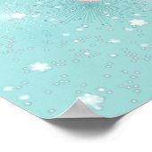 Poster Belles papillons roses et bleus (Coin)