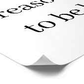 Poster Belles raisons d'être heureux | Devis minimal (Coin)