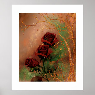Poster Belles Roses d'Automne