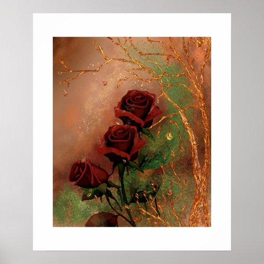 Poster Belles Roses d'Automne (Devant)