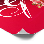 POSTER BELLES ROSES PINK MONOGRAMME (Coin)