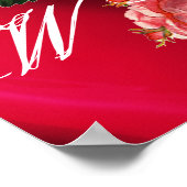POSTER BELLES ROSES PINK MONOGRAMME (Coin)