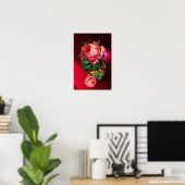 POSTER BELLES ROSES ROSES (Bureau à domicile)