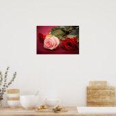 Poster Belles roses rouges et roses (Cuisine)
