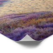Poster Belles vagues de plage et art du rivage (Coin)