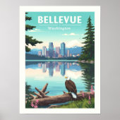 Poster Bellevue Washington vintage (Devant)
