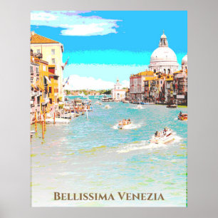 Poster ** Bellissima Italien Langue Venise Venise Poste