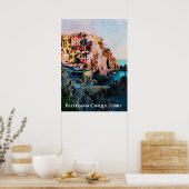 Poster ** Bellissima Langue italienne Cinque Terre Art (Cuisine)