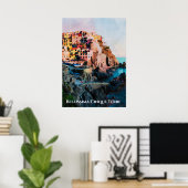 Poster ** Bellissima Langue italienne Cinque Terre Art (Bureau à domicile)