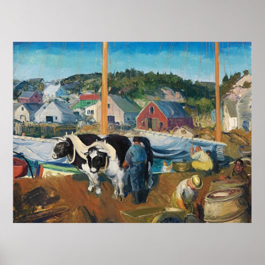 Poster Bellows - Ox Team, Quai à Matinicusm (Devant)