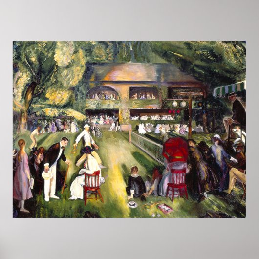 Poster Bellows - Tennis à Newport, art, (Devant)