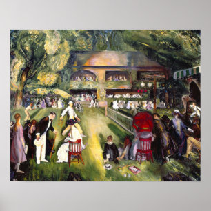 Poster Bellows - Tennis à Newport, beaux-arts,