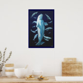 Poster Beluga Whale Art Imprimer Marinelife Whale Peintur (Cuisine)