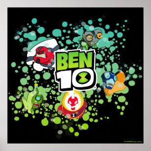Poster Ben 10 Aliens Formulaires Graphique de bulle