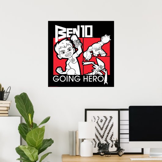 Poster Ben 10 Going Hero (Bureau à domicile)