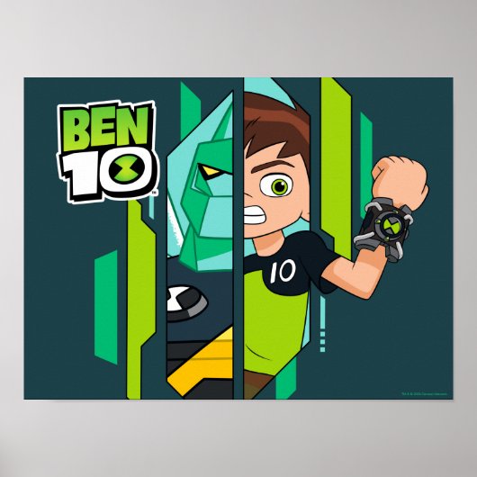 Poster Ben 10 Transformation de l'ADN de Diamondhead (Devant)
