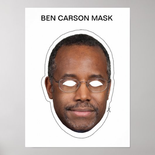 Poster Ben Carson Mask (Devant)