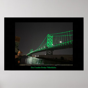 Poster Ben Franklin Bridge Philadelphie