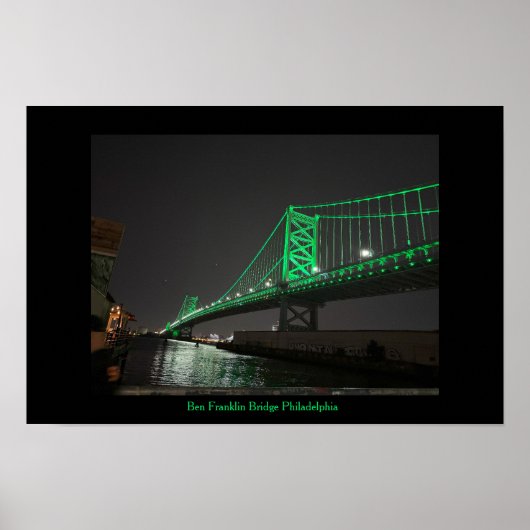 Poster Ben Franklin Bridge Philadelphie (Devant)