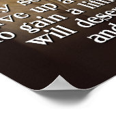 Poster Ben Franklin Citation Toute société qui donnera... (Coin)