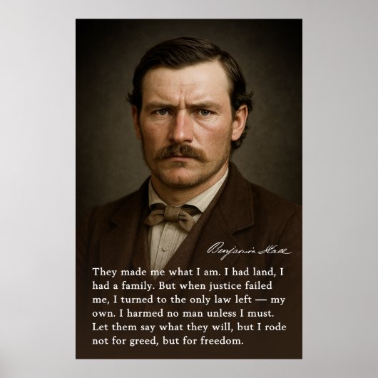 Poster Ben Hall - L'hors-la-loi réductrice (Devant)