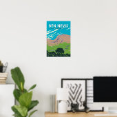 Poster Ben Nevis Écosse Voyage Art Rétro (Bureau à domicile)