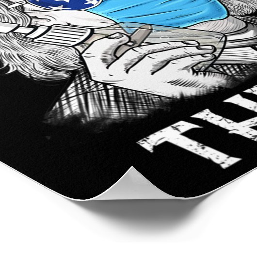 Poster Ben Thinkin 4 juillet Fun Benjamin Franklin Part (Coin)