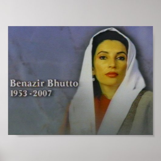 Poster benazir bhutto (Devant)