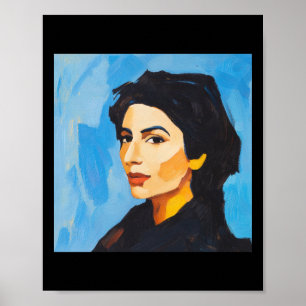 Poster Benazir Bhutto Style de peinture post-impressionni
