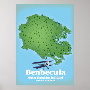 Poster Benbecula Hébrides Ecosse