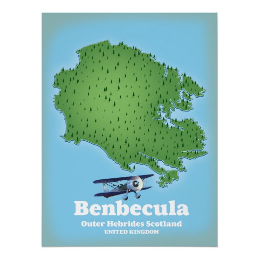 Poster Benbecula Hébrides extérieures Écosse (Devant)
